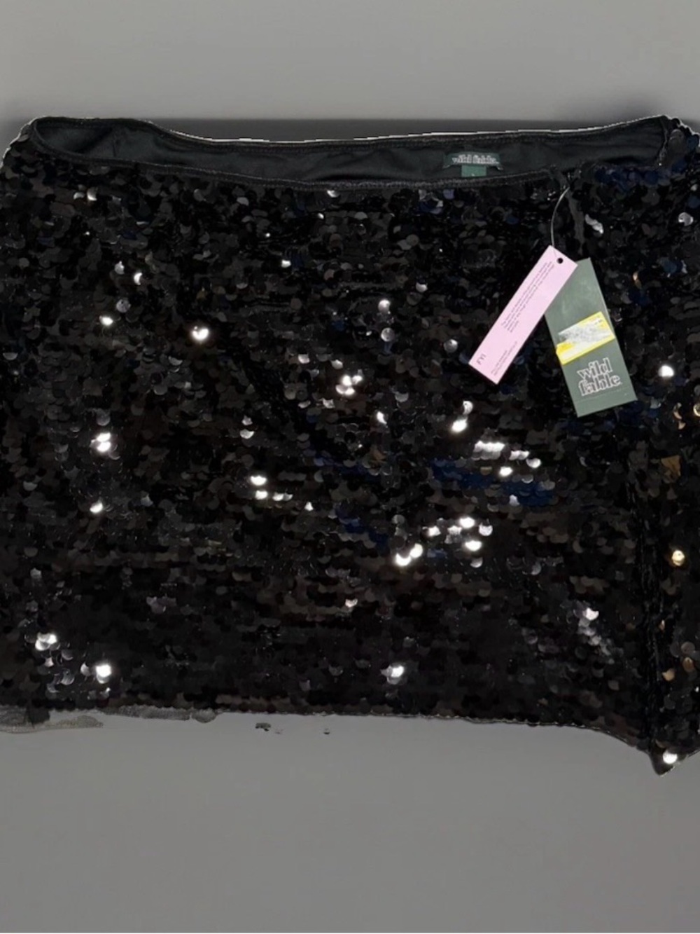 wild fable Black Sequin Mini Skirt